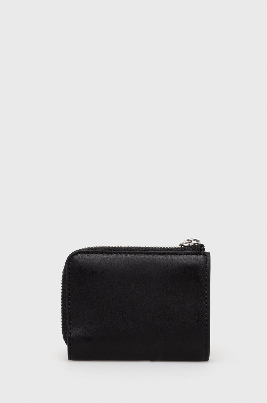 

Шкіряний гаманець Emporio Armani жіночий колір чорний
