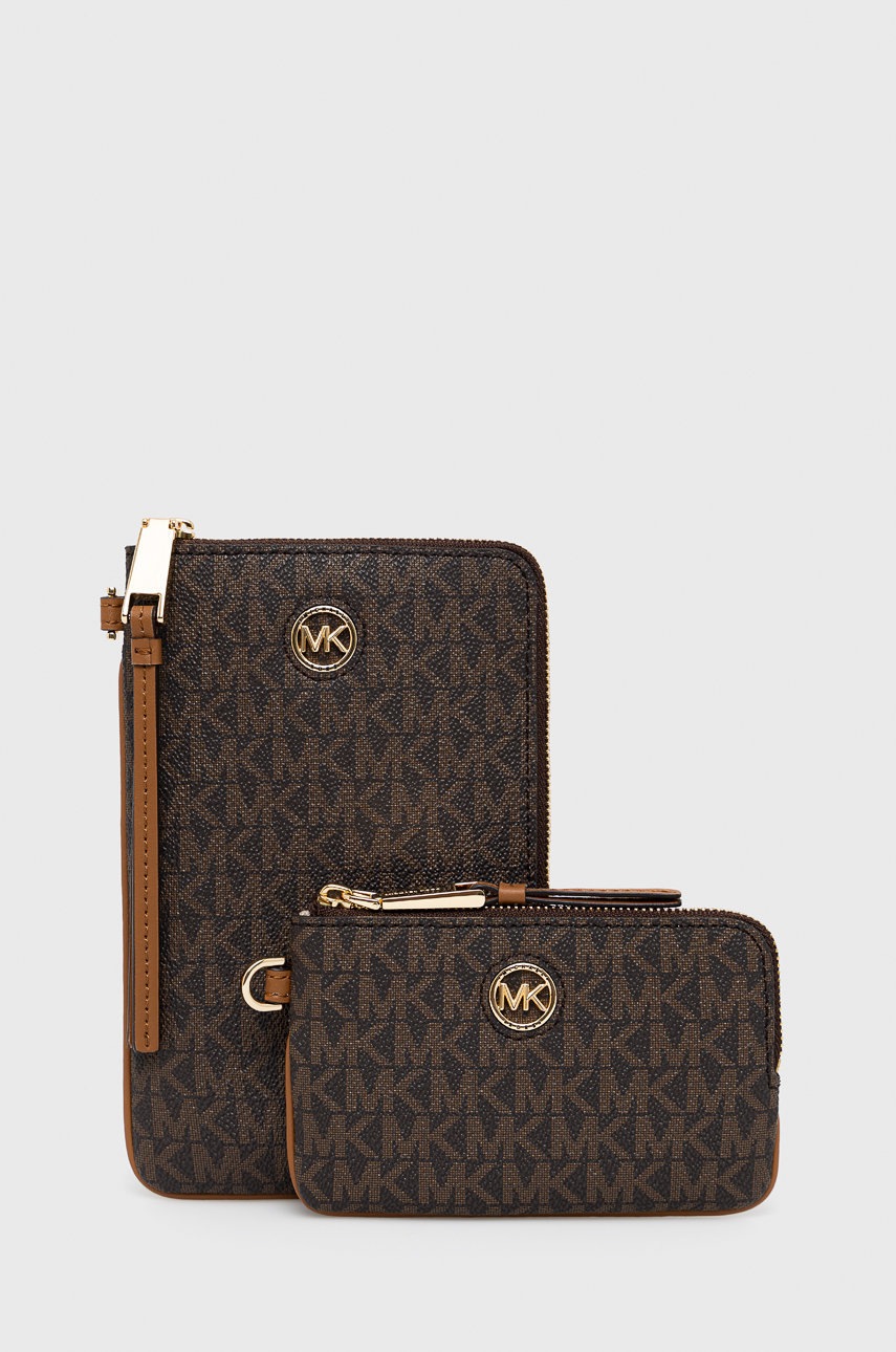 

Портфейл MICHAEL Michael Kors дамски в кафяво, Кафяв