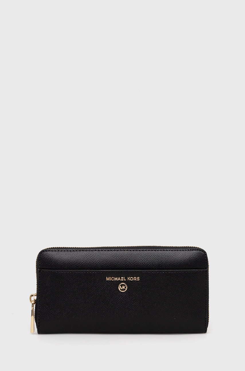 

Кожен портфейл MICHAEL Michael Kors дамски в черно, Черен