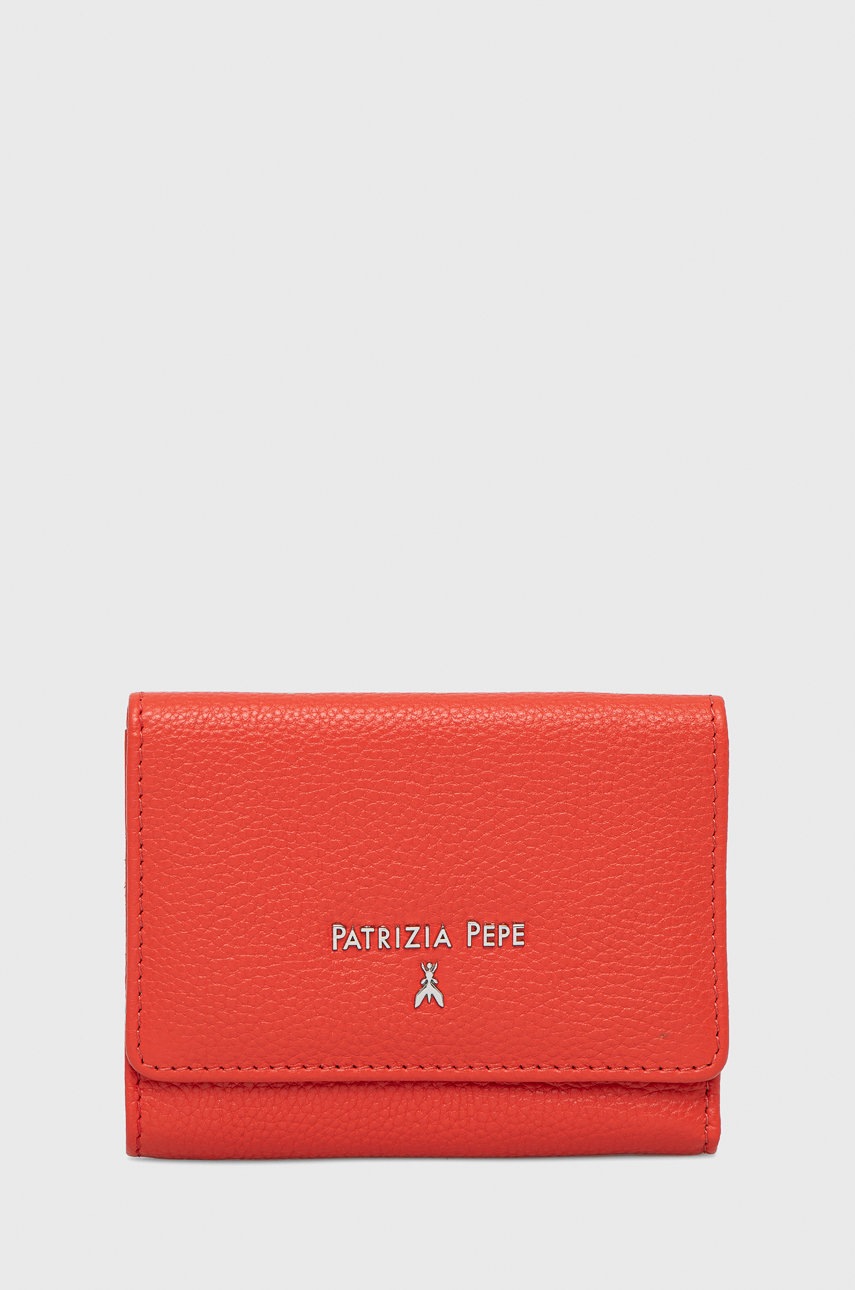 

Кожен портфейл Patrizia Pepe дамски в червено, Червен
