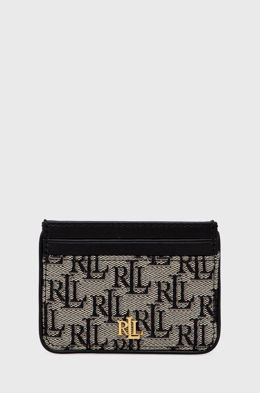 

Калъф за карти Lauren Ralph Lauren дамски в черно, Черен