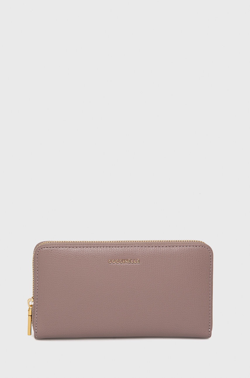 

Кожен портфейл Coccinelle дамски в лилаво, Виолетов