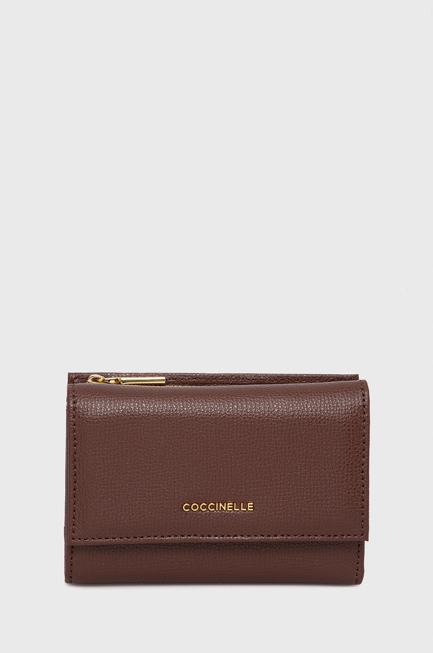 

Кожен портфейл Coccinelle дамски в лилаво, Виолетов
