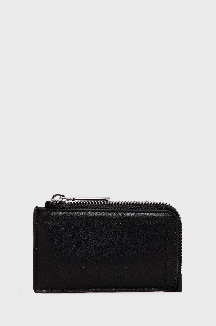 

Портфейл Calvin Klein дамски в черно, Черен