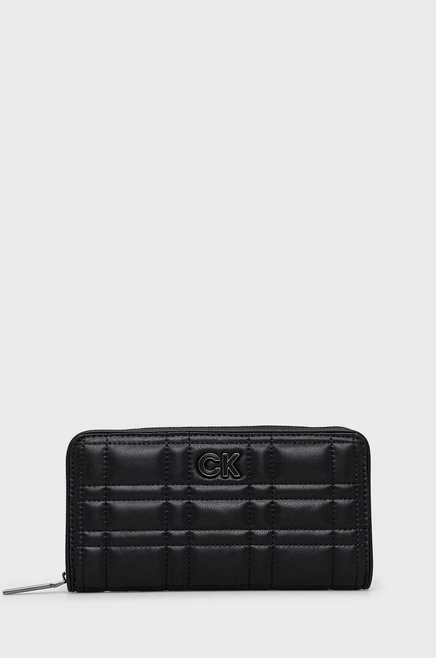 

Портмоне Calvin Klein дамски в черно, Черен