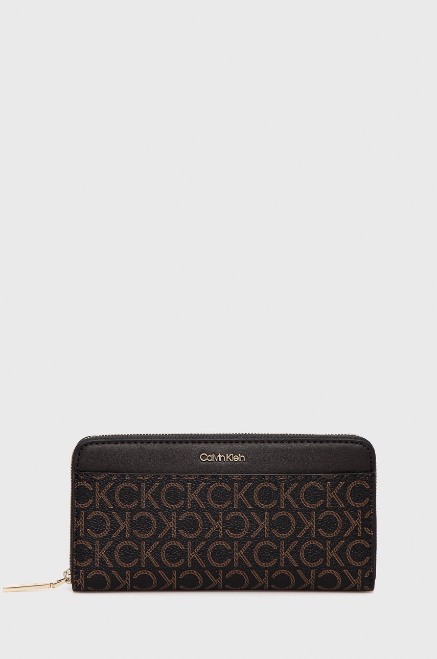 

Портфейл Calvin Klein дамски в кафяво, Кафяв