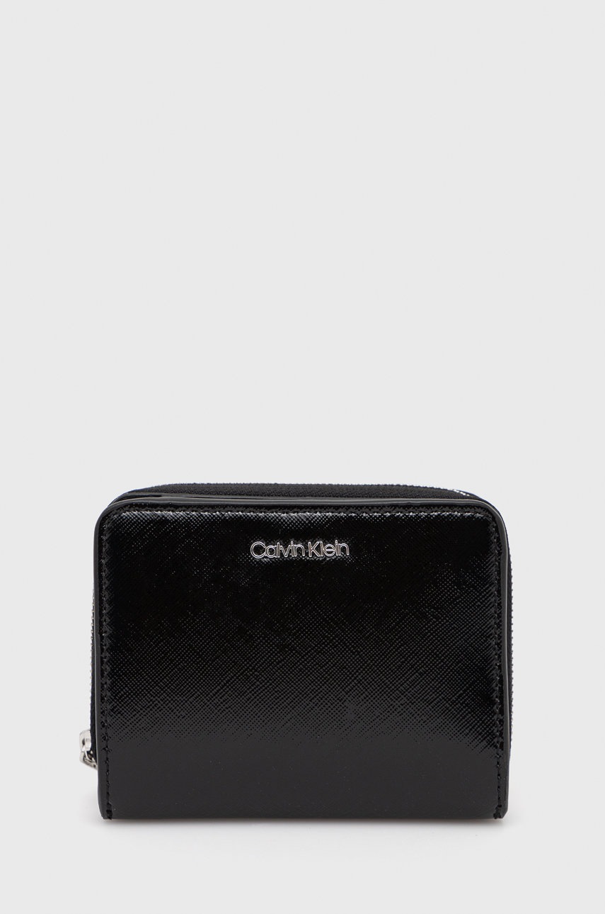

Портфейл Calvin Klein дамски в черно, Черен