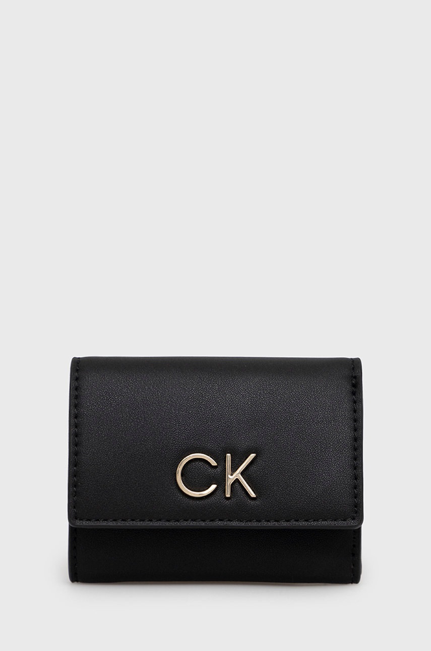 

Портмоне и ключодържател Calvin Klein дамски в черно, Черен