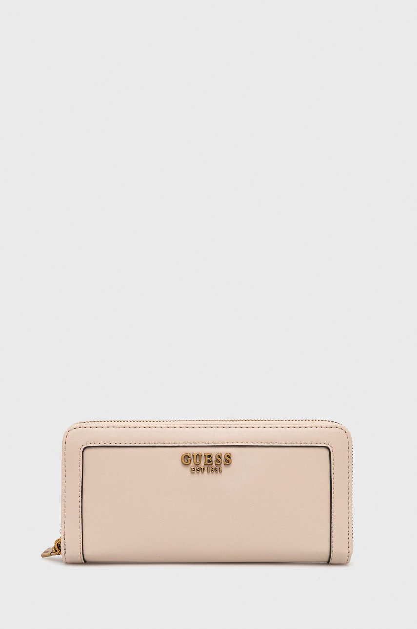 

Портфейл Guess дамски в бежово, Бежов