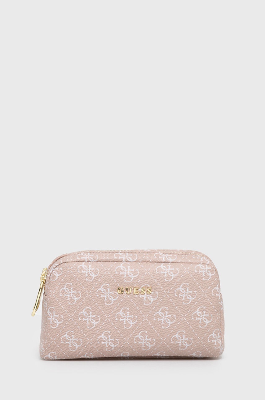 

Козметична чанта Guess в розово, Розов