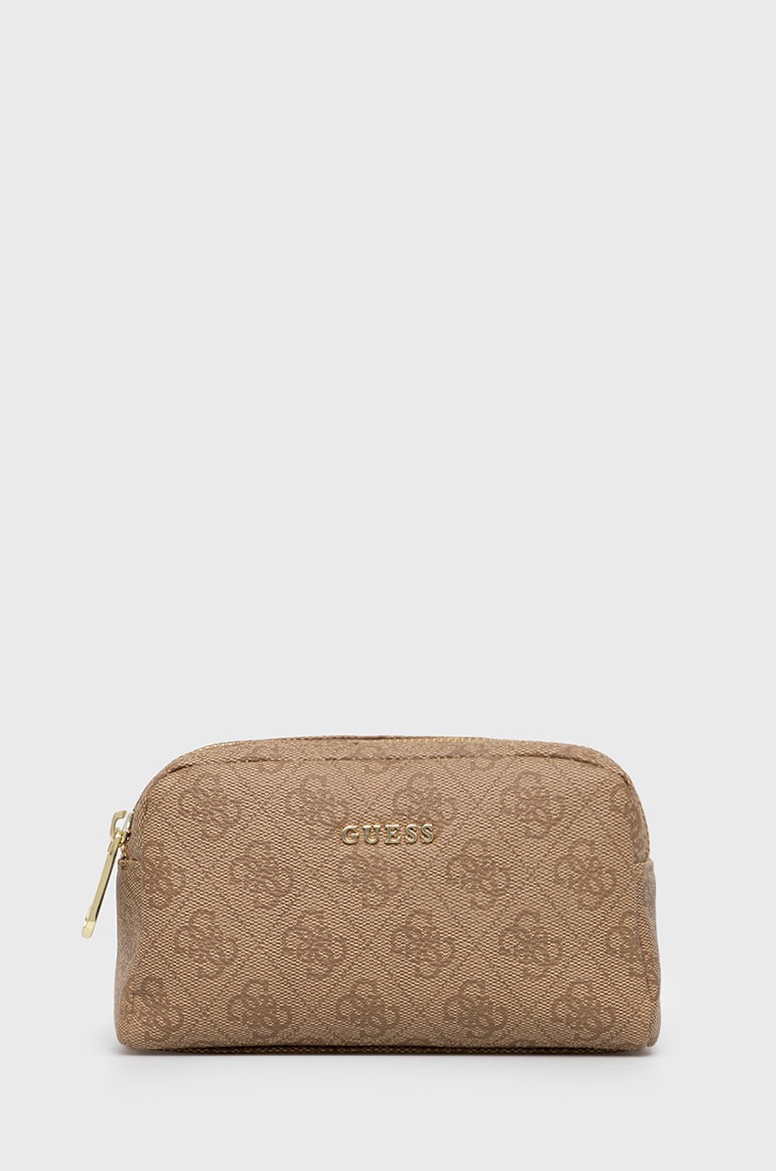 

Козметична чанта Guess в кафяво, Кафяв