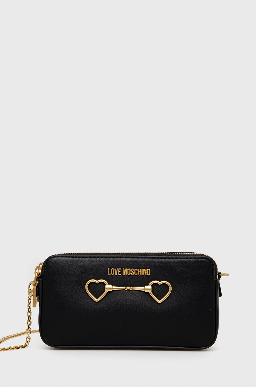 

Клъч Love Moschino в черно, Черен