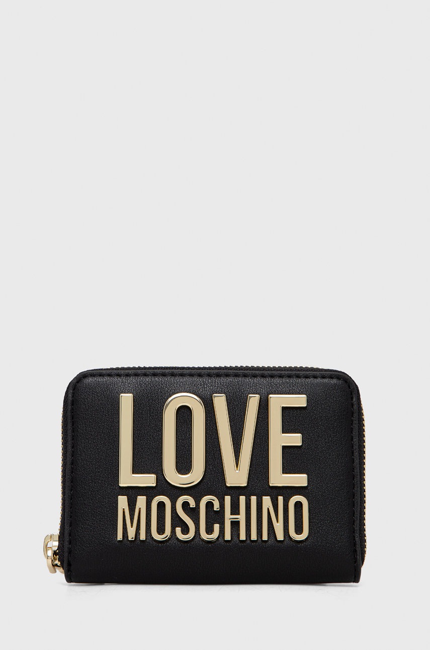 

Портфейл Love Moschino дамски в черно, Черен