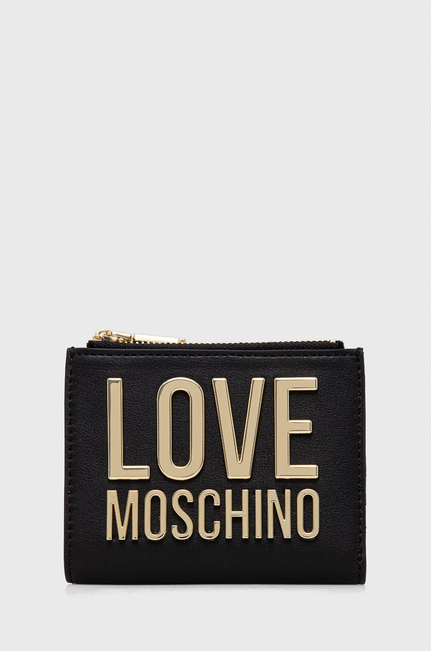 

Портфейл Love Moschino дамски в черно, Черен