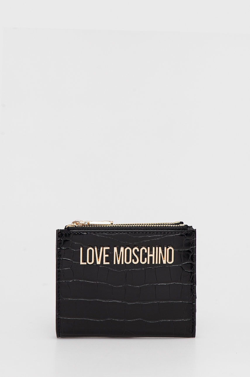 

Портфейл Love Moschino дамски в черно, Черен
