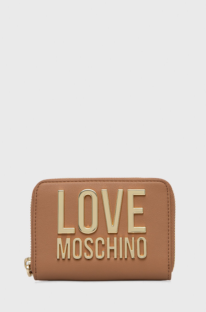 

Портфейл Love Moschino дамски в кафяво, Кафяв