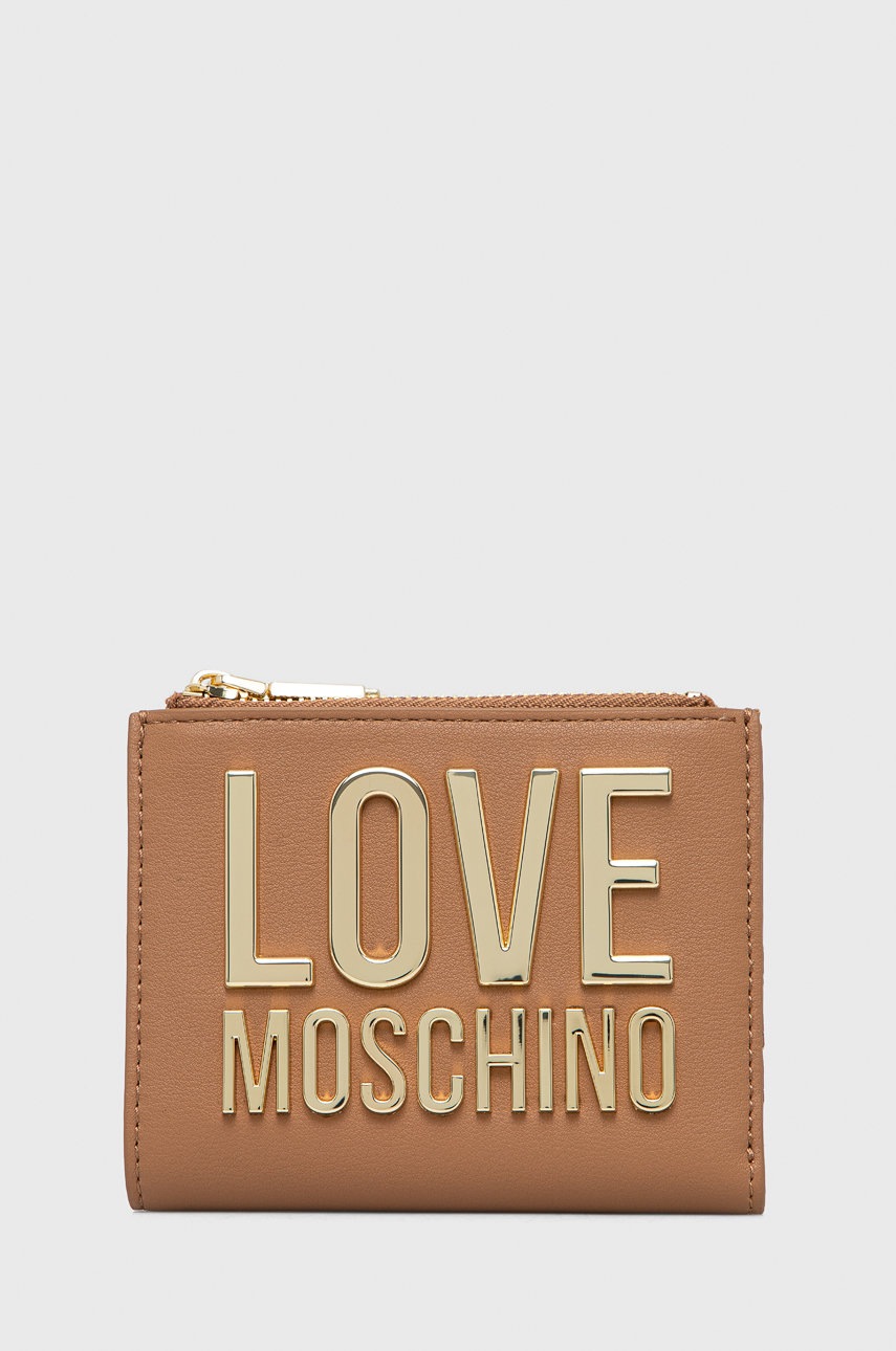 

Портфейл Love Moschino дамски в кафяво, Кафяв