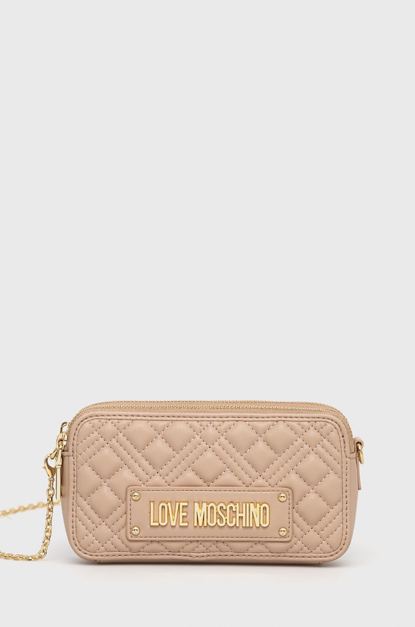 

Клъч Love Moschino в бежово, Бежов