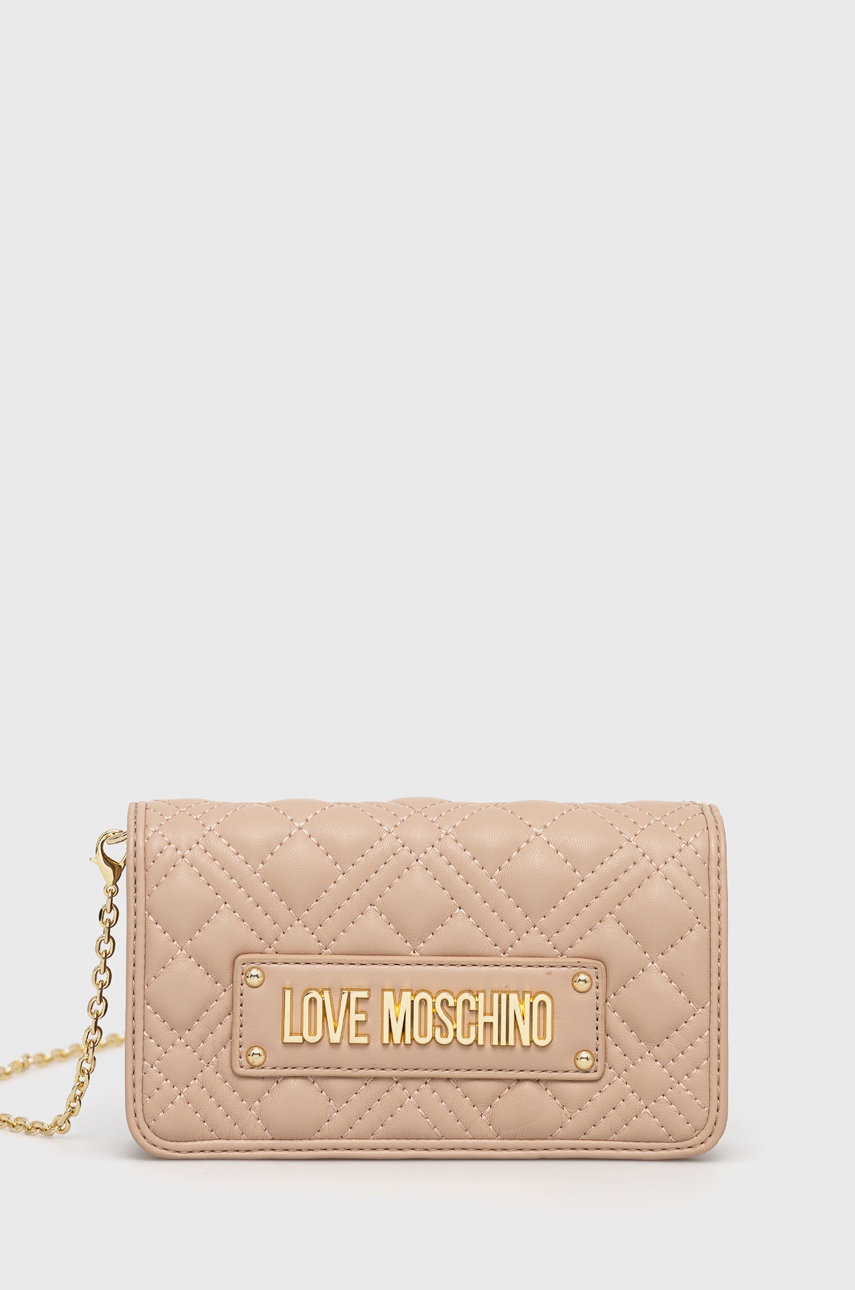 

Клъч Love Moschino в бежово, Бежов
