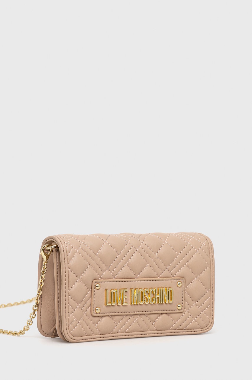 

Клатч Love Moschino колір бежевий