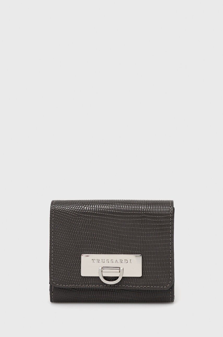 Trussardi portofel femei, culoarea gri