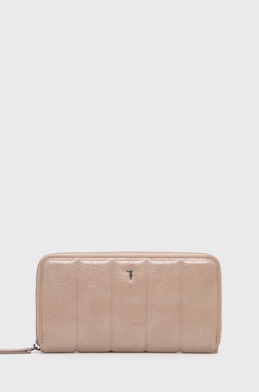 

Портфейл Trussardi дамски в бежово, Бежов
