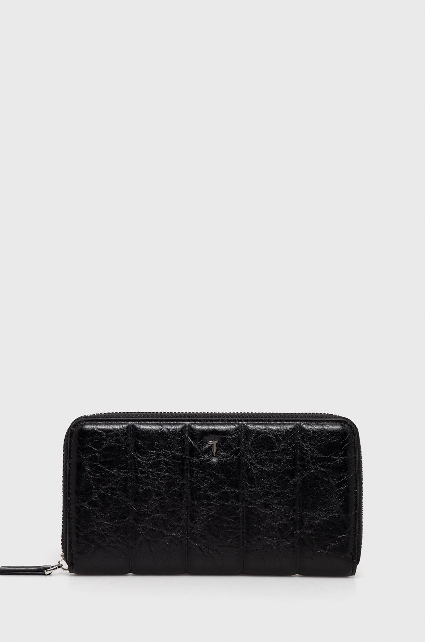 

Портфейл Trussardi дамски в черно, Черен