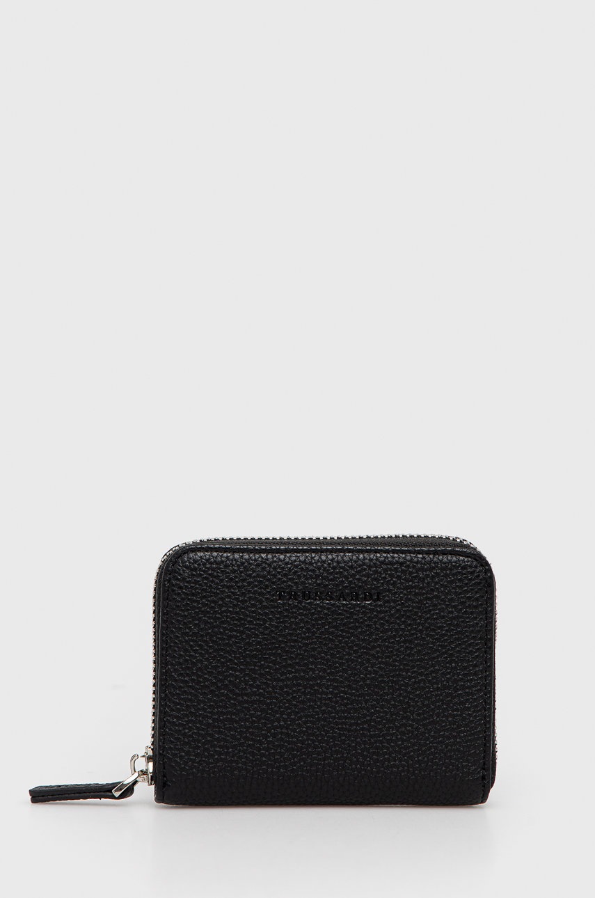 

Портфейл Trussardi дамски в черно, Черен