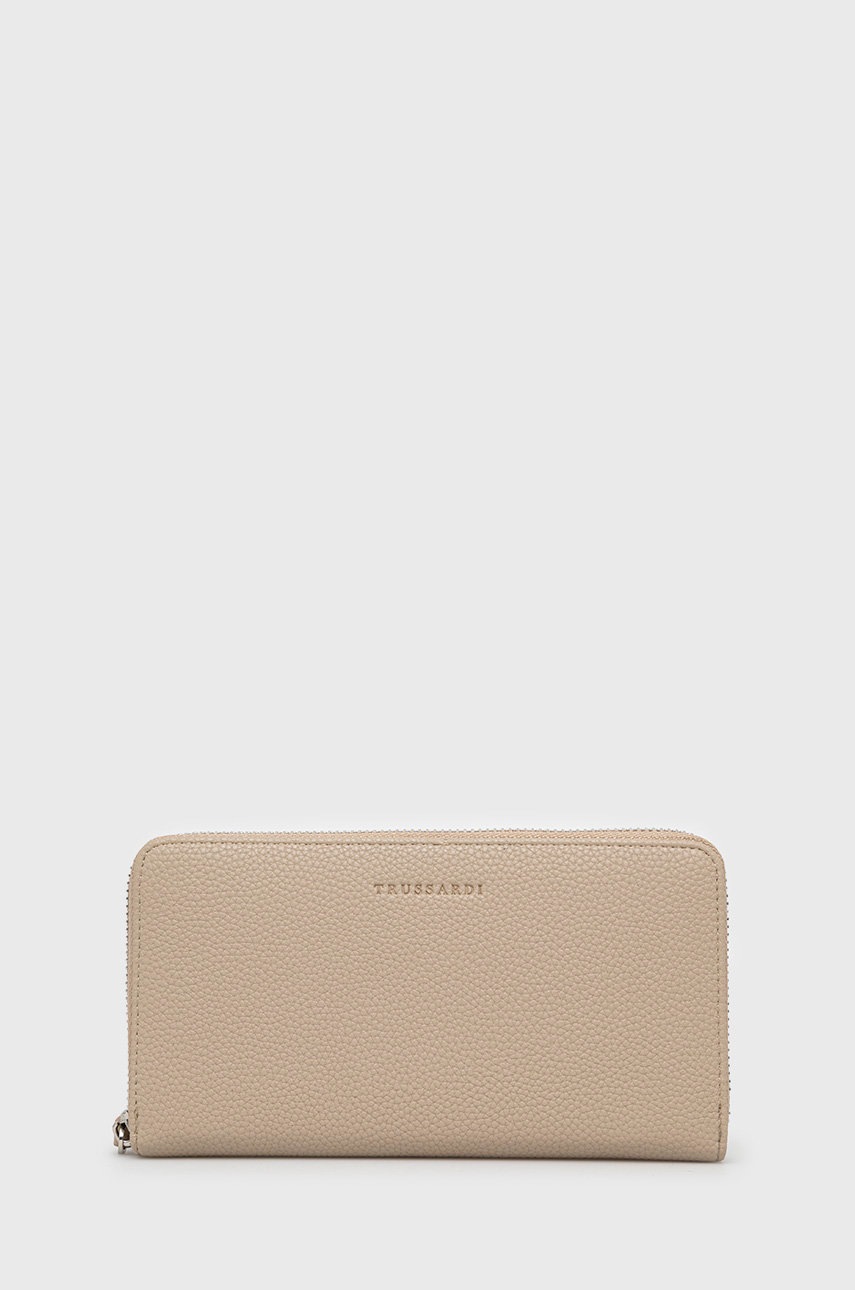 

Портфейл Trussardi дамски в бежово, Бежов