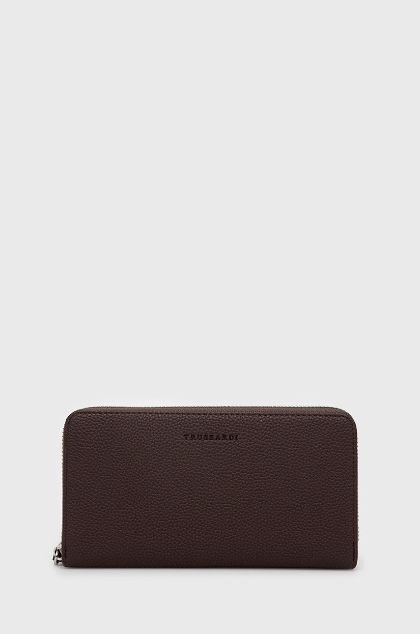 

Портфейл Trussardi дамски в кафяво, Кафяв