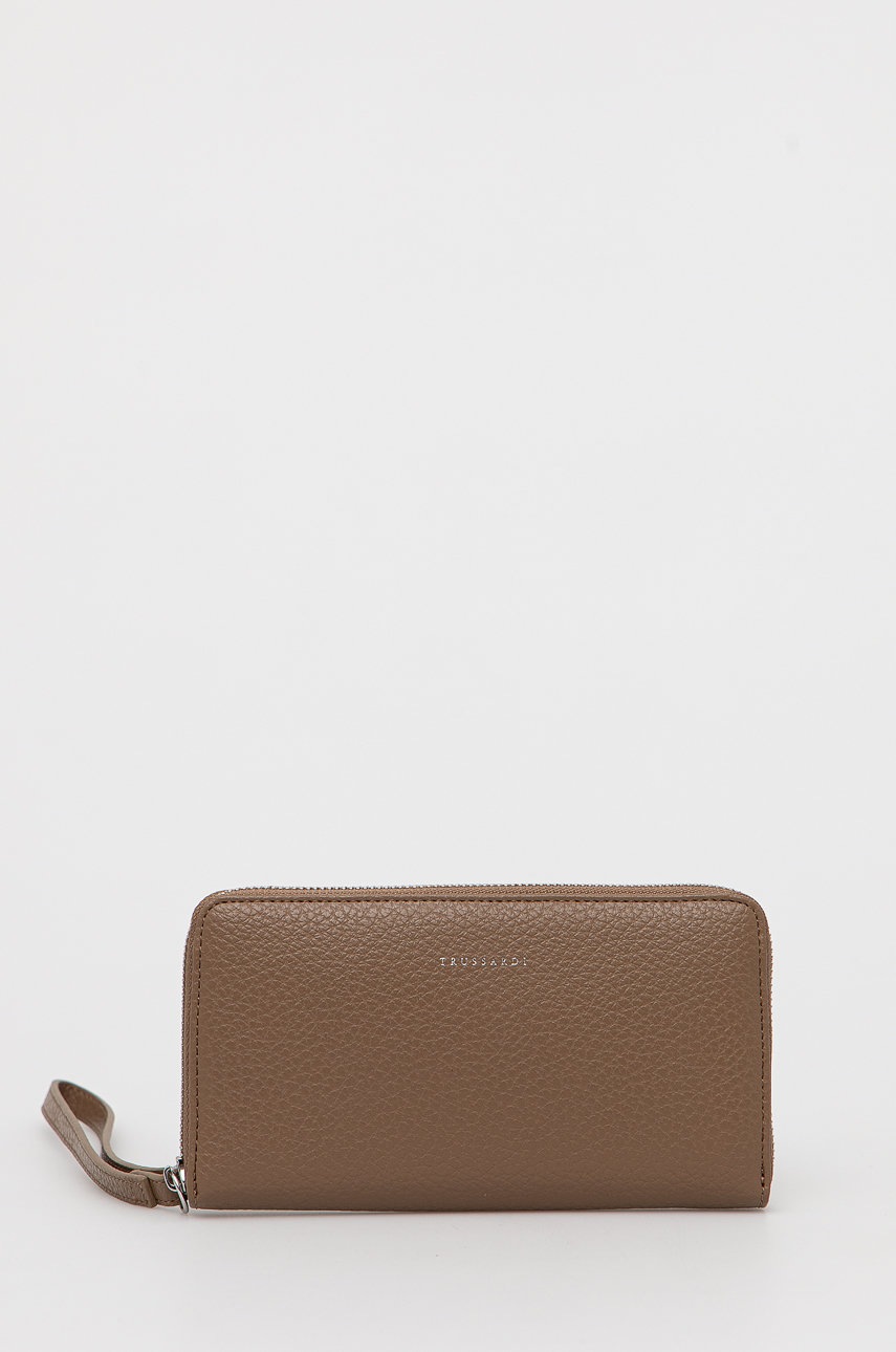

Портфейл Trussardi дамски в кафяво, Кафяв