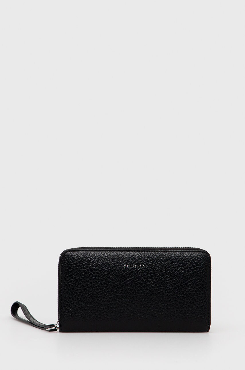 

Портфейл Trussardi дамски в черно, Черен
