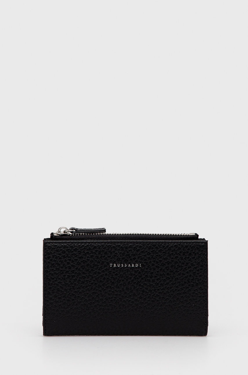 

Портфейл Trussardi дамски в черно, Черен