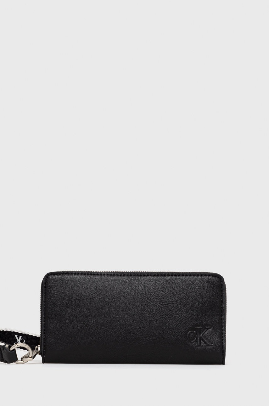 

Портфейл Calvin Klein Jeans дамски в черно, Черен
