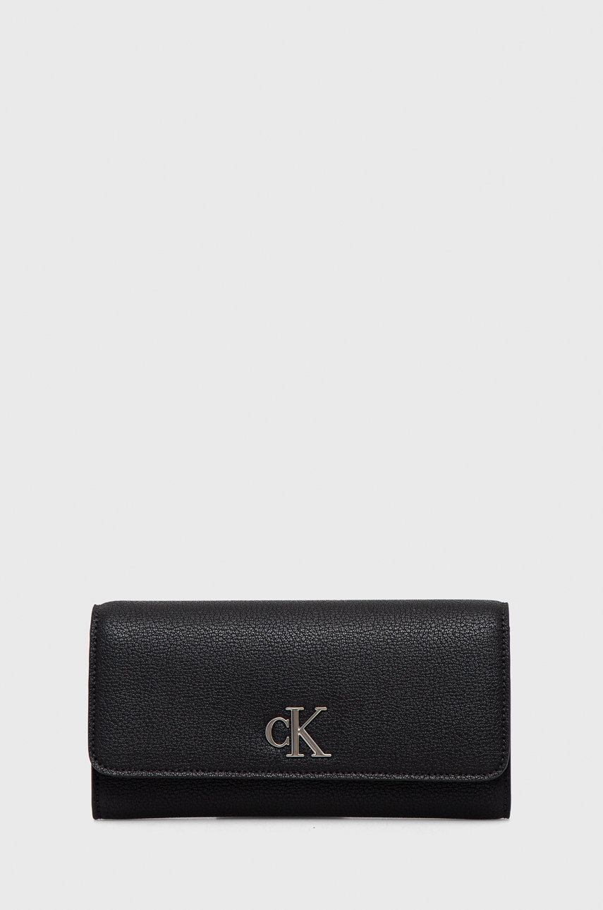 

Портфейл Calvin Klein Jeans дамски в черно, Черен