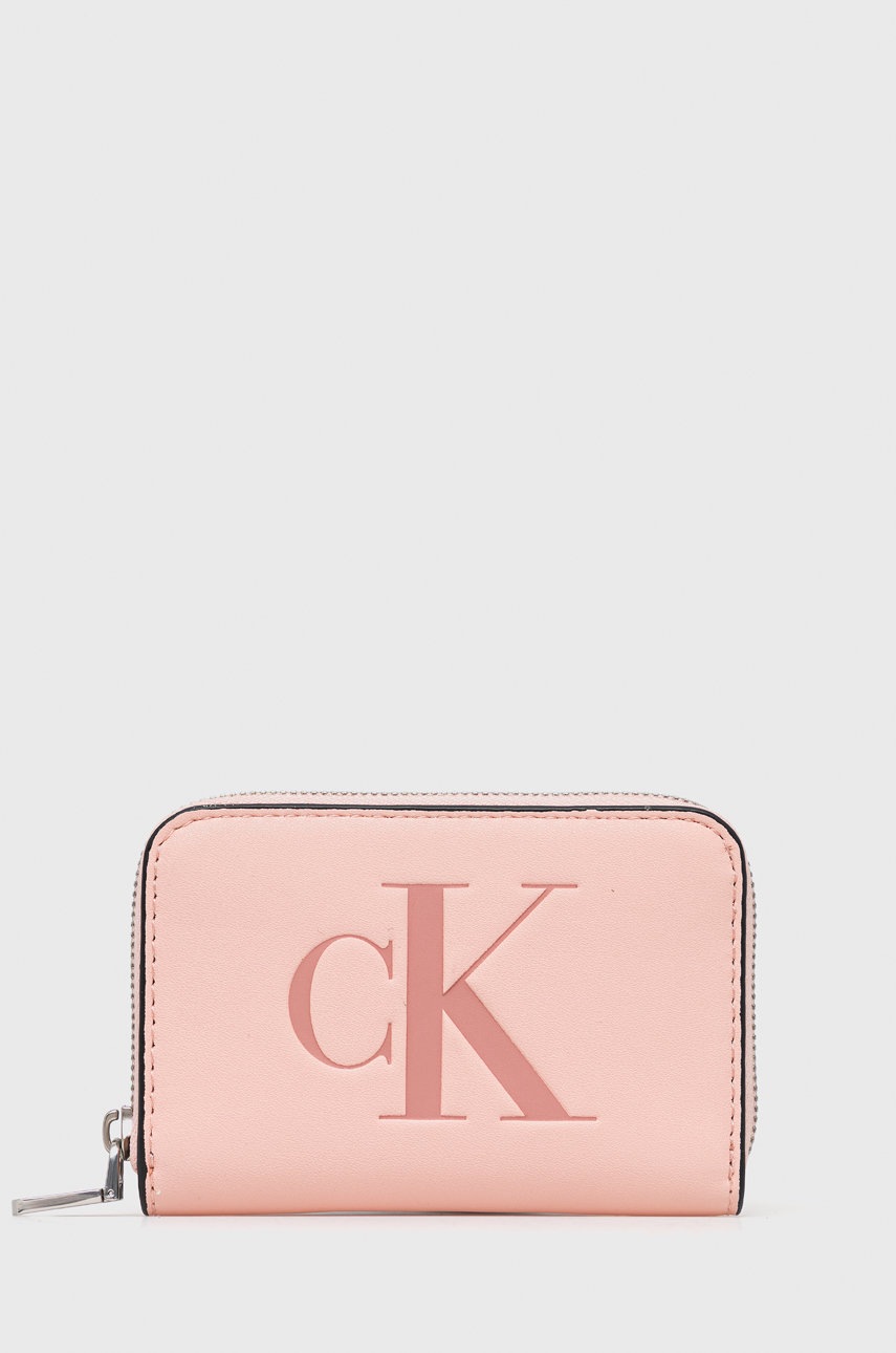 

Портфейл Calvin Klein Jeans дамски в розово, Розов