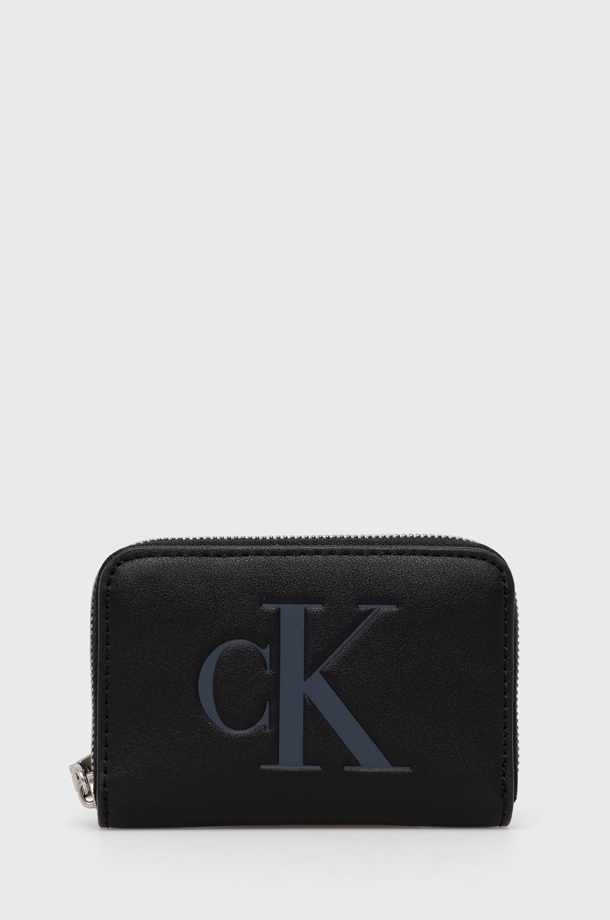 

Портфейл Calvin Klein Jeans дамски в черно, Черен