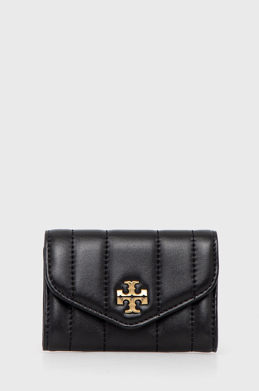 

Шкіряний гаманець Tory Burch жіночий колір чорний