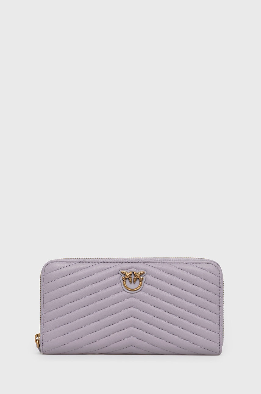 

Кожен портфейл Pinko дамски в лилаво, Виолетов