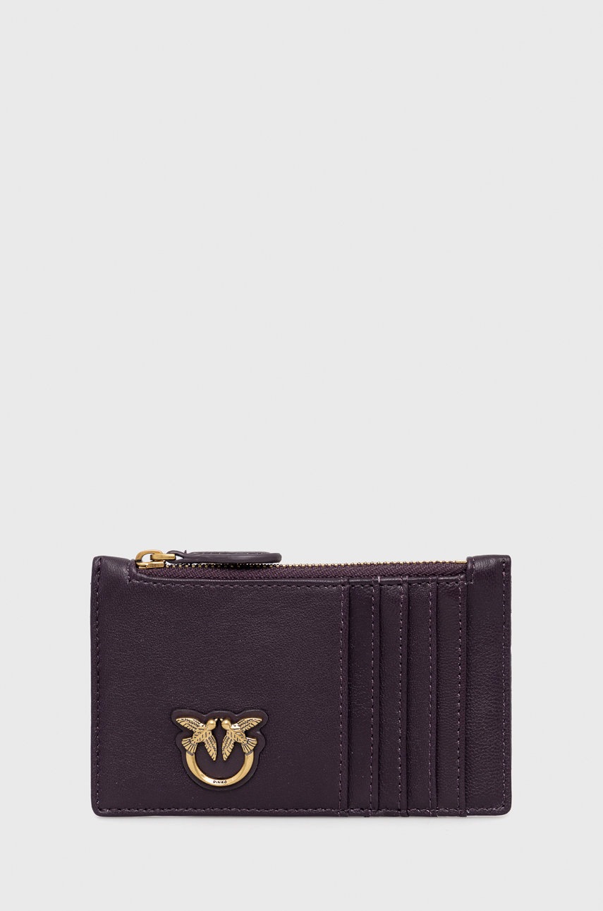 

Кожен калъф за карти Pinko дамски в лилаво, Виолетов