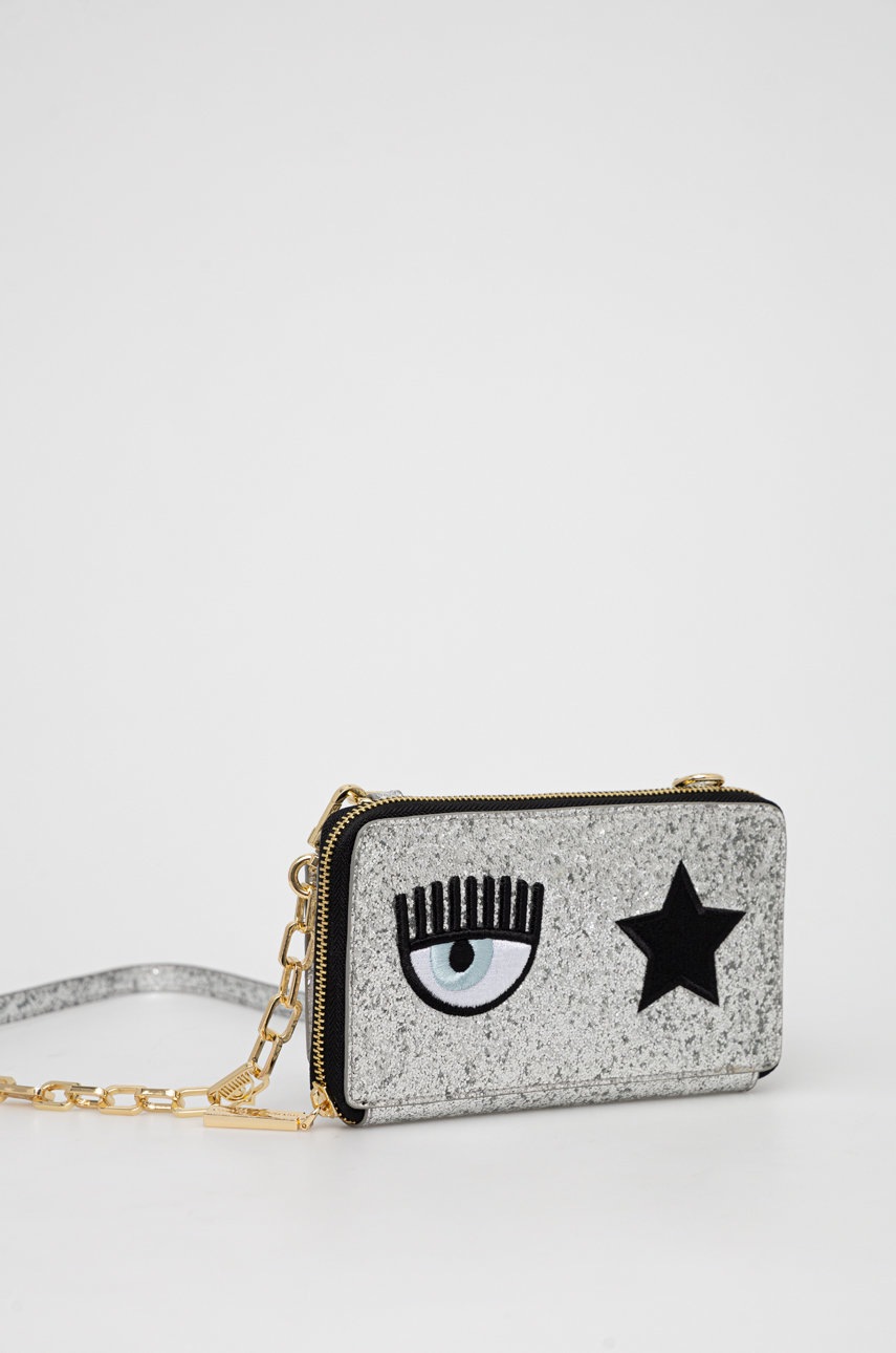 

Клатч Chiara Ferragni Eye Star колір срібний