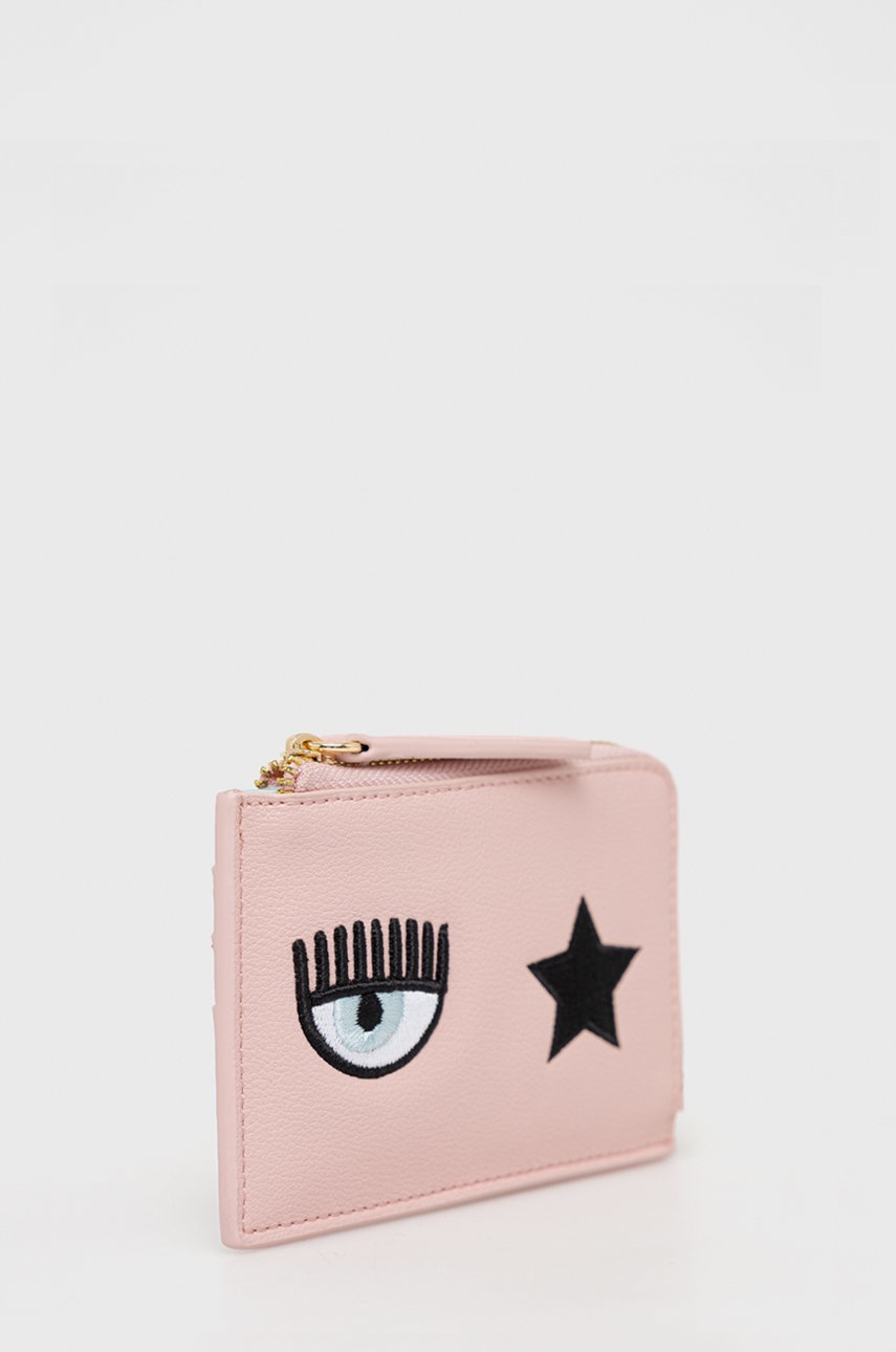 

Гаманець Chiara Ferragni Range O- Eye Start Logo жіночий колір рожевий