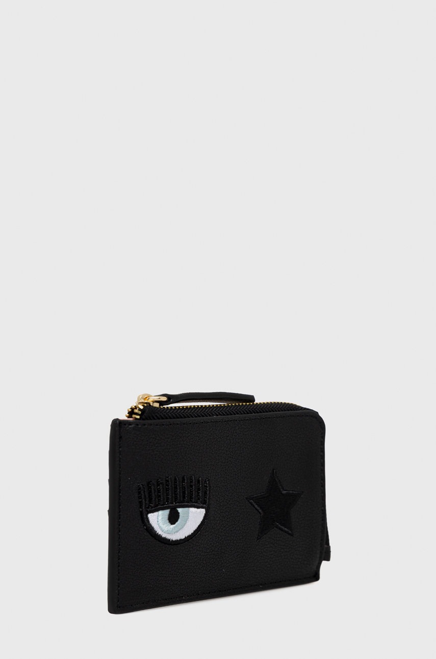 

Кошелек Chiara Ferragni Range O- Eye Start Logo женский цвет чёрный