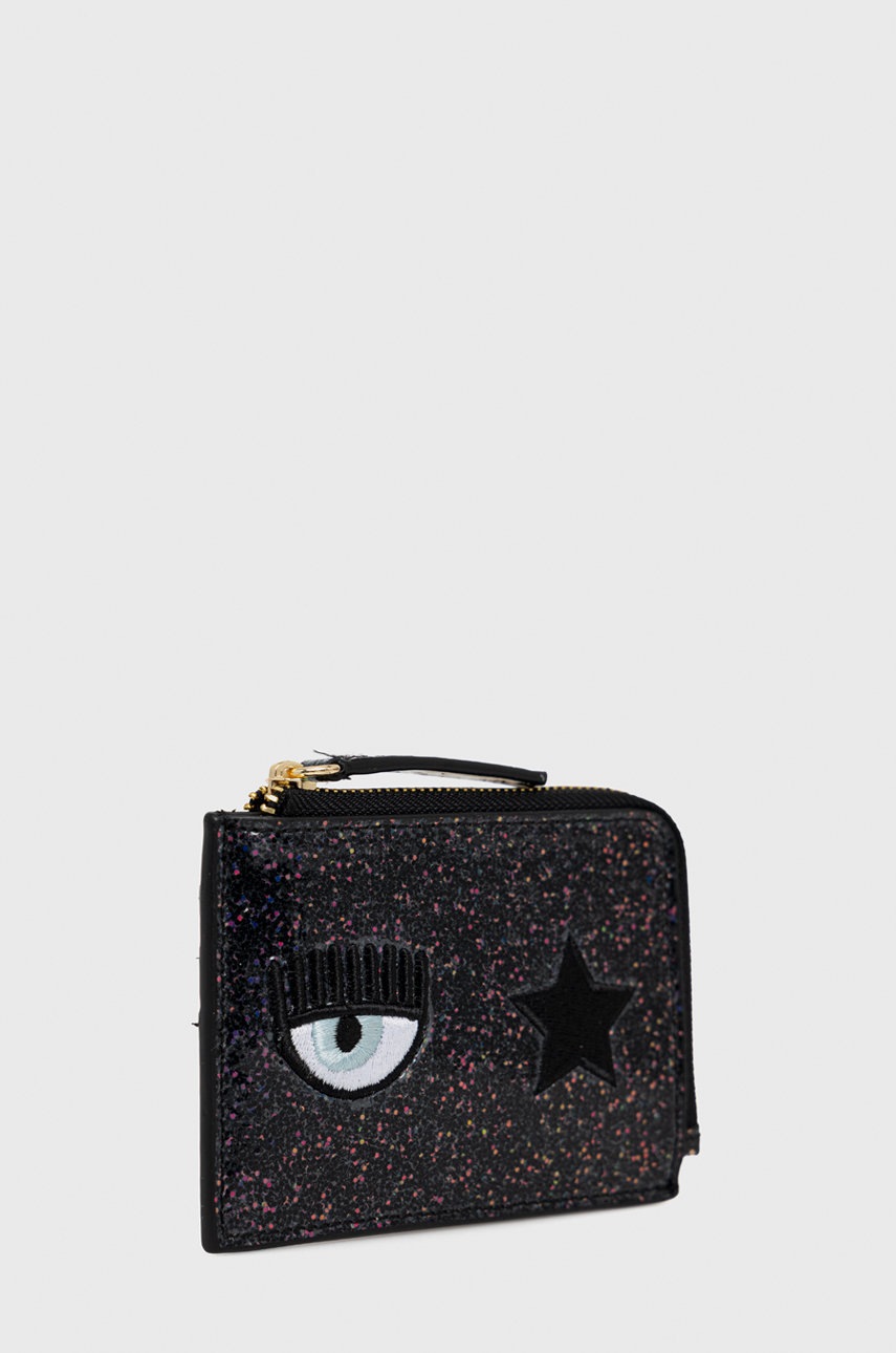 

Кошелек Chiara Ferragni Range O- Eye Start Logo женский цвет чёрный