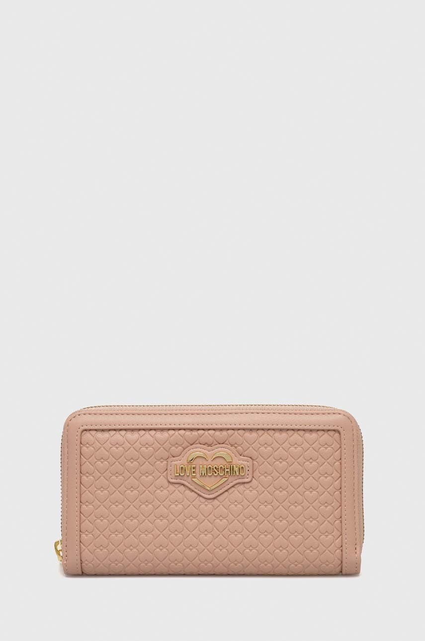 

Портмоне Love Moschino дамски в бежово, Бежов