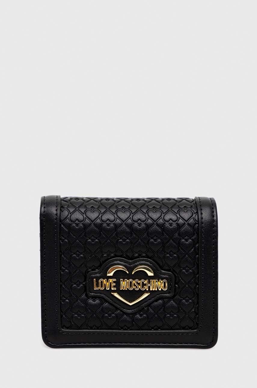 

Портмоне Love Moschino дамски в черно, Черен