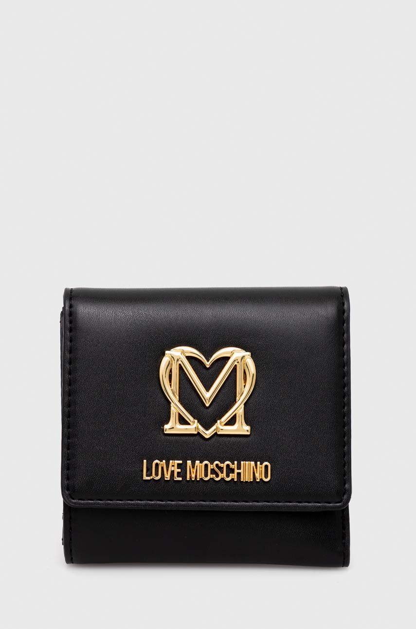 

Портмоне Love Moschino дамски в черно, Черен