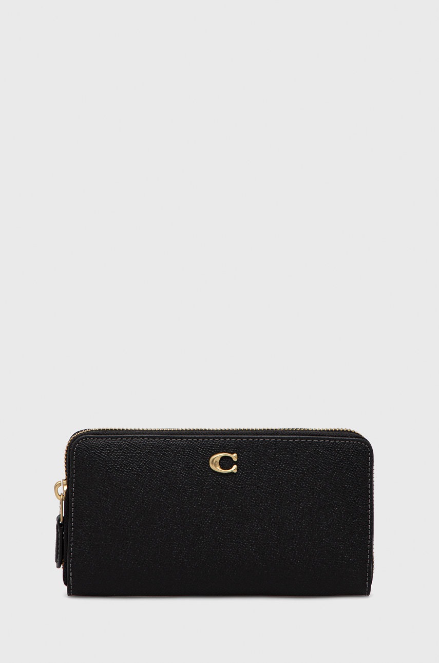 

Портфейл Coach дамски в черно, Черен