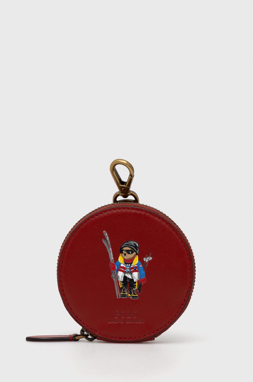 

Кожен портфейл Polo Ralph Lauren дамски в червено, Червен