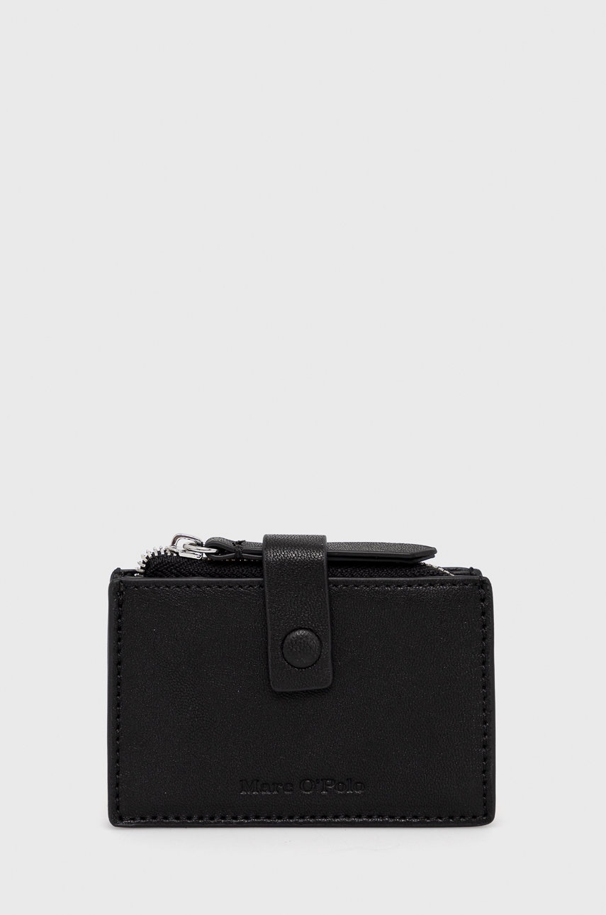 

Кожен портфейл Marc O'Polo дамски в черно, Черен